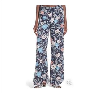 Leith wide leg floral pants | S